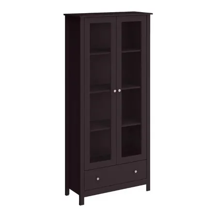Cristaleira Ditália 2 Portas 1 Gaveta E-954 Preto Pt