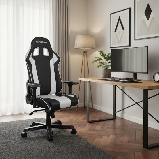 Cadeira Dxracer King K-series Preta E Branca K99-nw