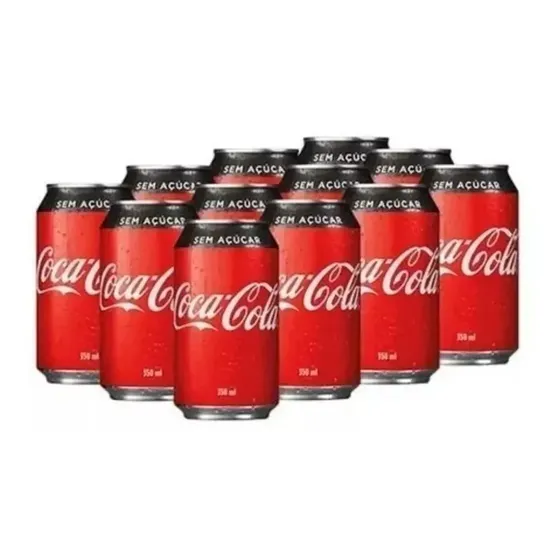 Coca Cola Zero Lata 350ml - Pack 12 Unidades S/ Açucar