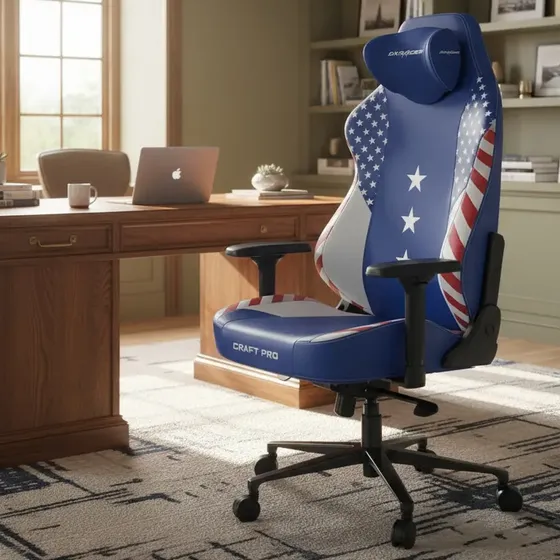 Cadeira Dxracer Craft American Edition - Cra-pr009-bw-h1