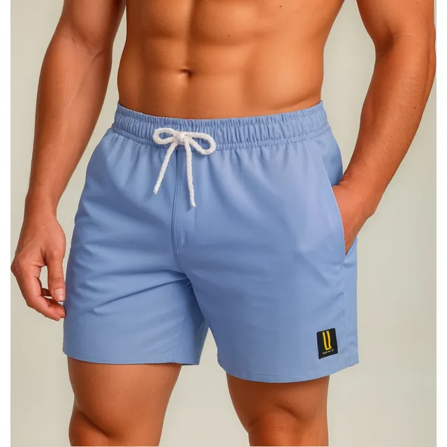Short Masculino Neon Bermuda Praia Mauricinho Jr Rf. 001 Azul-celeste G