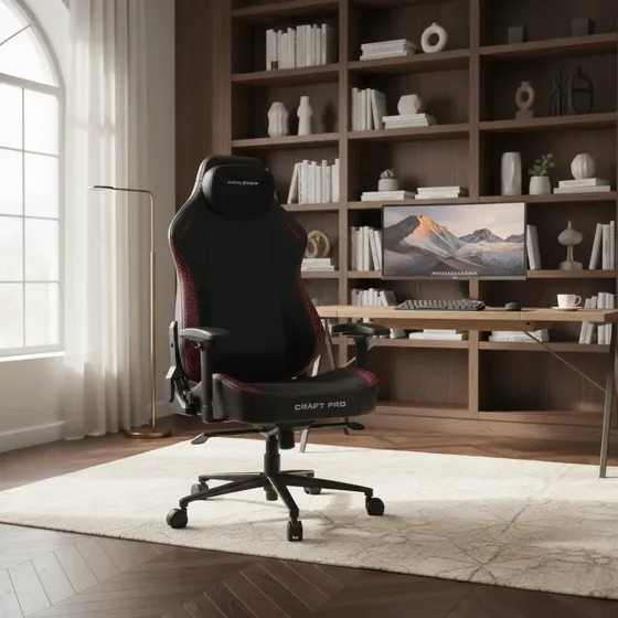Cadeira Dxracer Craft Stripes 2 Preta-vermelha Cra-pr032-n-h
