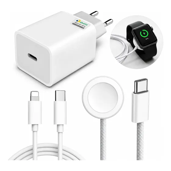 Kit Carregador Para Relógio Apple Watch Series 9 8 7 6 5 4 3