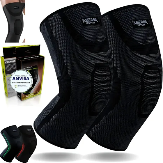 Kit 2 Joelheiras Compressão Premium Academia Corrida