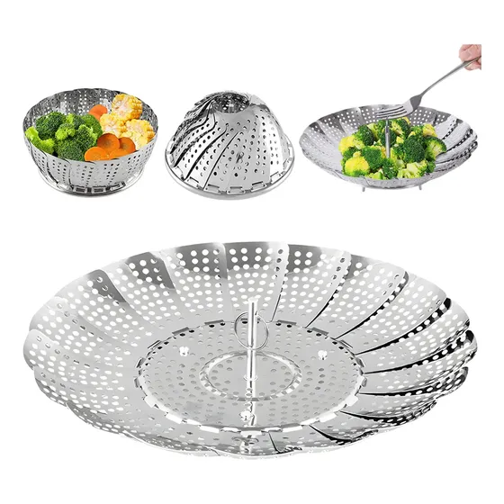 Cesto Inox Para Cozinhar Legumes Em Vapor Cuscuzeiro 23cm