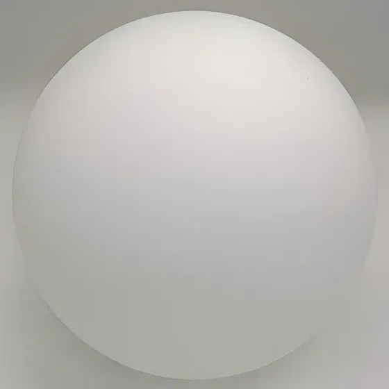 Globo De Vidro Leitoso Fosco 20cm Sem Colar Boca 10cm