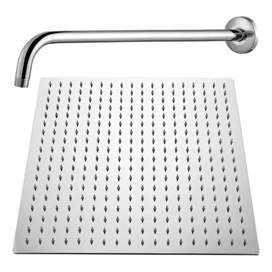 Ducha Externa Piscina Aço Inox Ss304 Quadrada 40cm Duchão