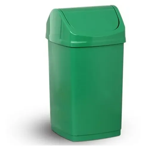 Lixeira Plastica 50 Litros Tampa Basculante Vai Vem Verde