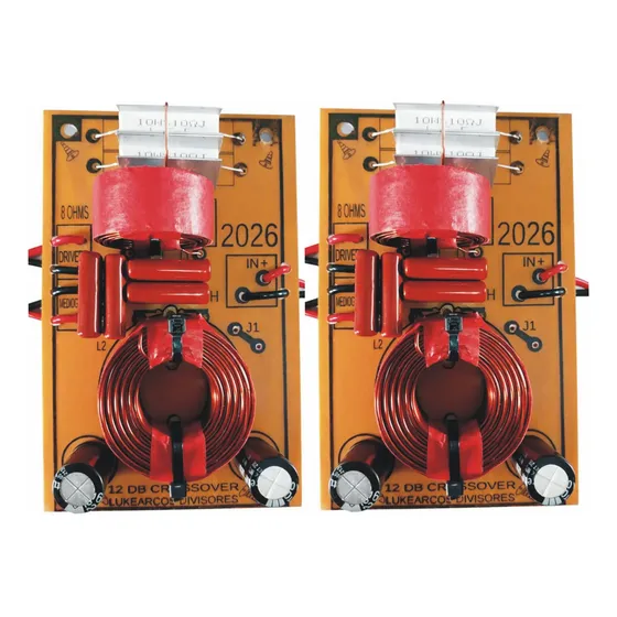 Kit 2divisor Frequencia Crossover 2 Vias Mediograve E Driver