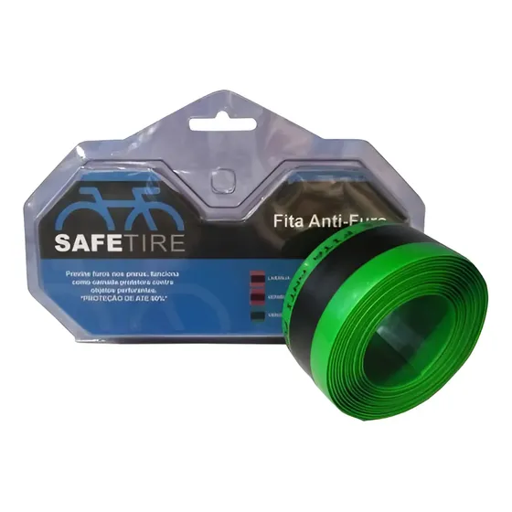 Fita Anti-furo Safetire 35mm Verde P/ Aro 26 27,5 29 O Par