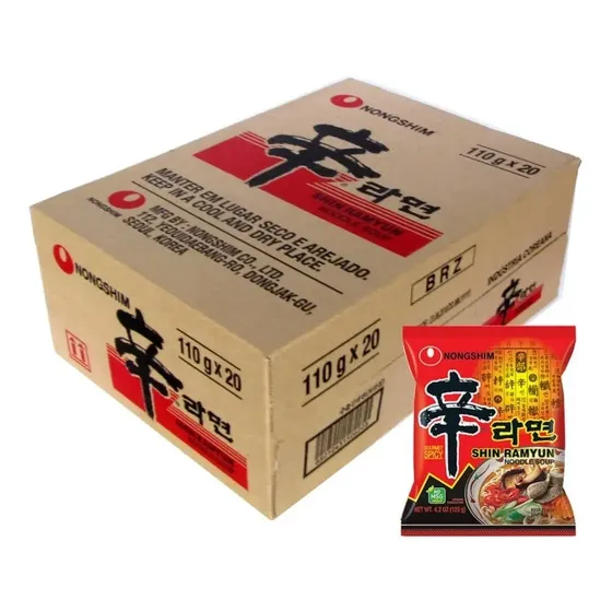Miojo Coreano Macarrão Lamen Shin Ramyun Picante 20x Hachi8