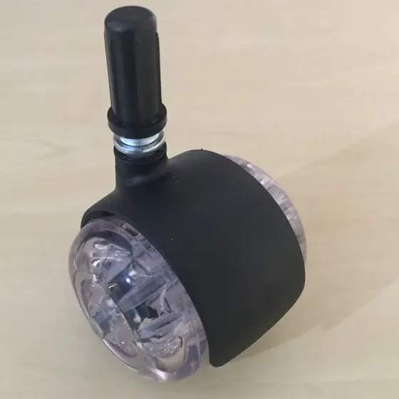 (4pçs) Rodizio Roda 50mm Gel Silicone Anti Risco Pino 10mm Bucha 1/2'' (13mm) Para Cadeiras E Móveis