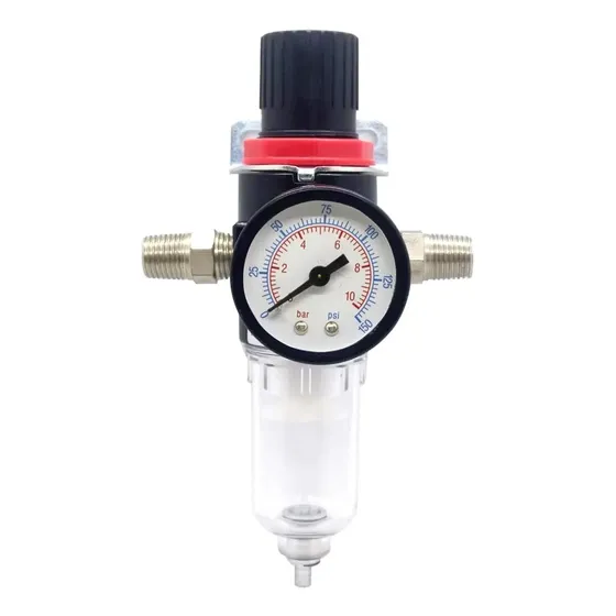 Filtro De Ar Para Compressor Com Regulador + Manômetro 1/4