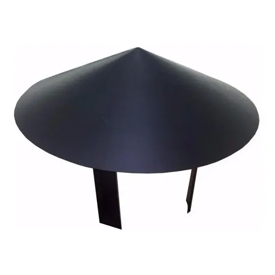 Chapéu Chinês Para Duto De Até 20cm Em Preto