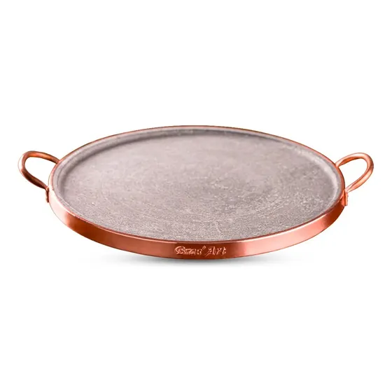 Assadeira Para Pizza De Pedra Sabão Com 35 Cm De Diâmetro
