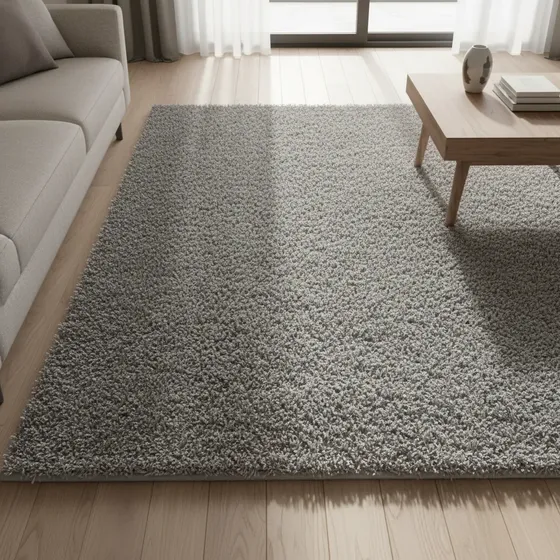 Tapete Sala Shaggy Classic Antiderrapante 100 X 150 Cinza