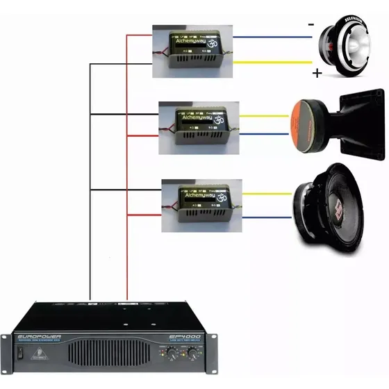 Divisor De Freq Crossover Passivo 3 Vias 8 Ohms 800w