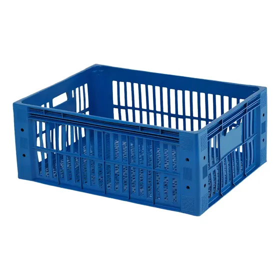 Caixa Plastica 118 Litros Vazada Azul ''frangão'' Sem Tampa