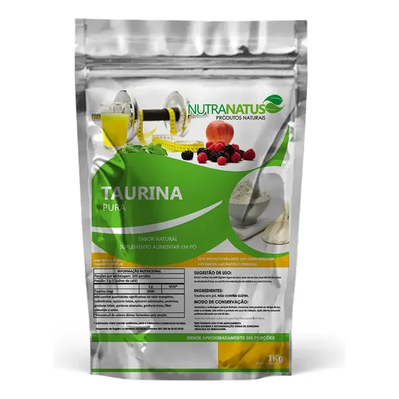 Taurina Pó Pura Importada 1kg Com Laudo