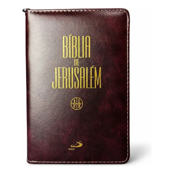 Bíblia De Jerusalém Capa Luxo Zíper Sagrada Editora Paulus