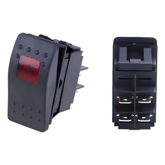 Botão Interruptor Universal Farol On/off 12/24v Led Vermelho