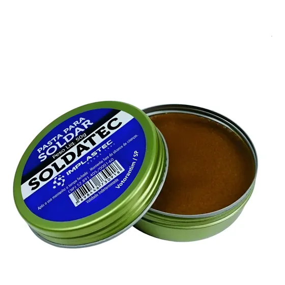 3x Pasta De Solda Soldatec 50g Implastec Fluxo Em Pasta