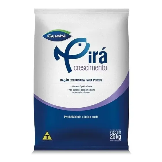 Ração Peixes Engorda Tilapias Carpas Pacus 25kg Guabi 25%