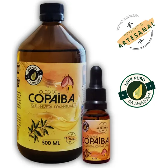 Óleo De Copaíba Da Amazônia 100% Puro / 500 Ml