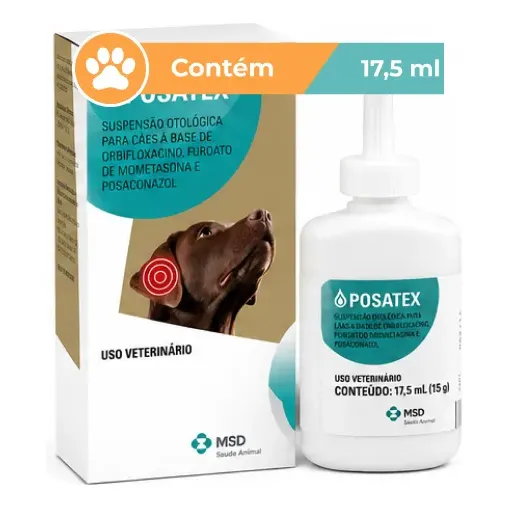 Posatex Cães 17,5ml Otite Solução Otológica
