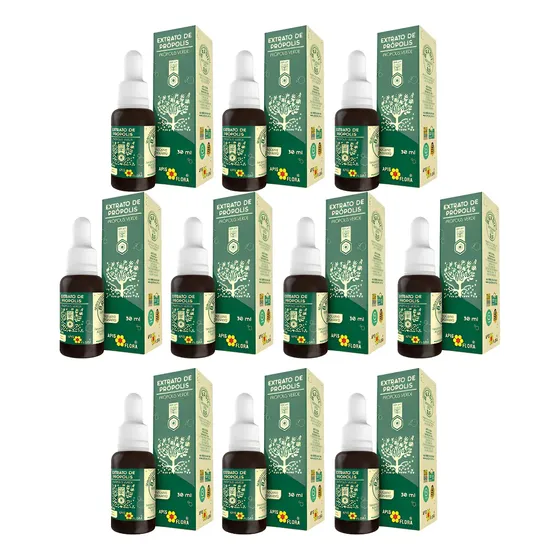 Extrato De Própolis Verde 30ml - Kit C/10 Unids - Apis Flora
