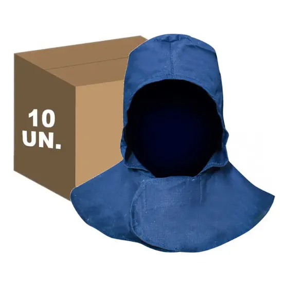 Kit 10 Capuz Soldador Brim Antichamas Teknoluvas Tks 01