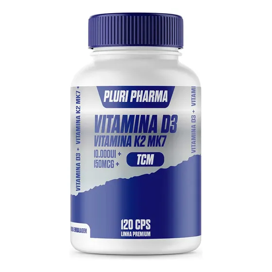 Vitamina D3 10000ui + Vitamina K2mk7 150mcg - 120 Cápsulas