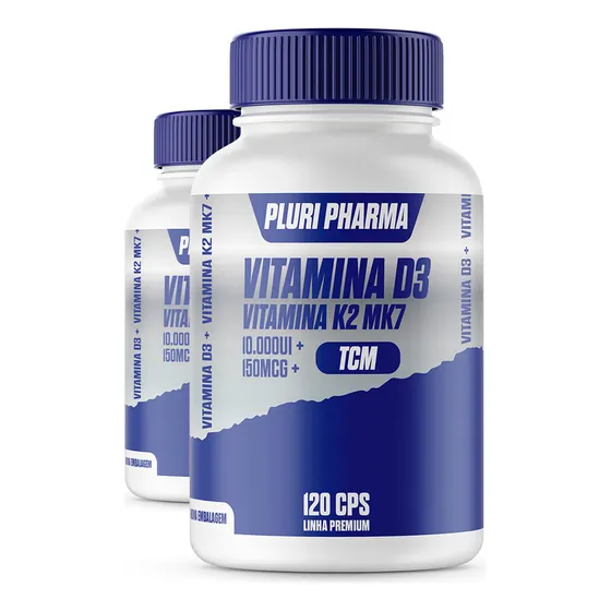 Vitamina D3 10000ui + Vit K2 150mcg - 240 Cápsulas