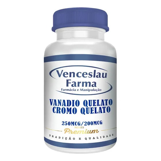 Vanadio Quelato E Cromo Quelato (250mcg/200mcg) Com 90