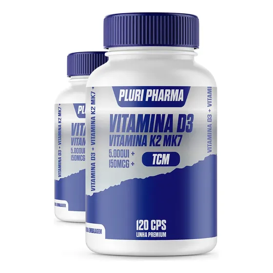 Vitamina D3 5.000ui + Vit K2 150mcg - 240 Cápsulas