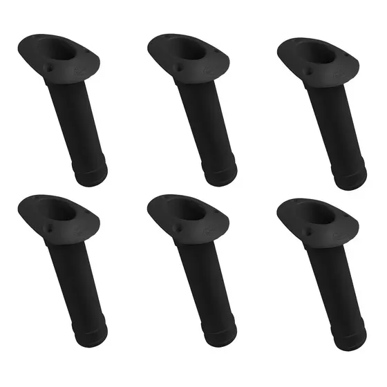 Kit 6 Porta Varas Inclinado P/ Barcos Cor Preta Suporte