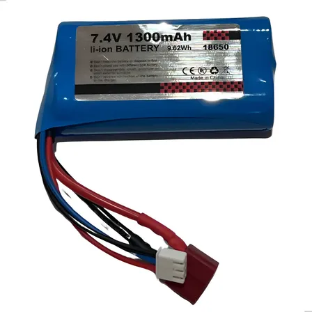 Bat. Recarregável 18650 7.4v Brinquedo Rc Plug T 1300 Mah