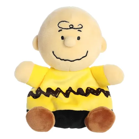 Pelúcia Peanuts Snoopy Charlie Brown Palm Pals 12cms Aurora Amarelo E Preto