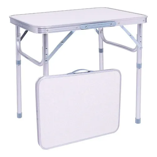 Mesa Camping Dobrável Alumínio 60x45cm Vira Maleta