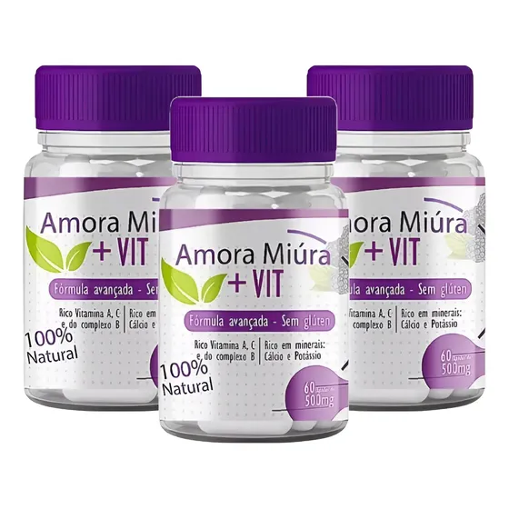 3x Amora Miúra 60 Cápsulas Original- Envio Rápido