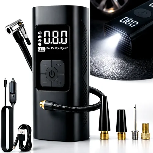 Mini Compressor Calibrador Bomba Encher Pneu Portátil Forte