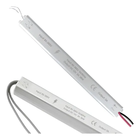 Fonte Slim 12v Chaveada 36w 3a Bivolt Para Perfil De Led