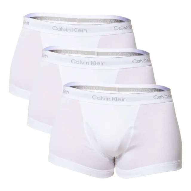 Kit 3 Cuecas Boxer Masculina Trunk Cotton Rib Calvin Klein