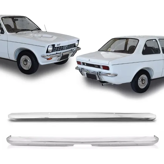Parachoque Dianteiro + Traseiro Chevette 74 75 77 Cromo Wolf