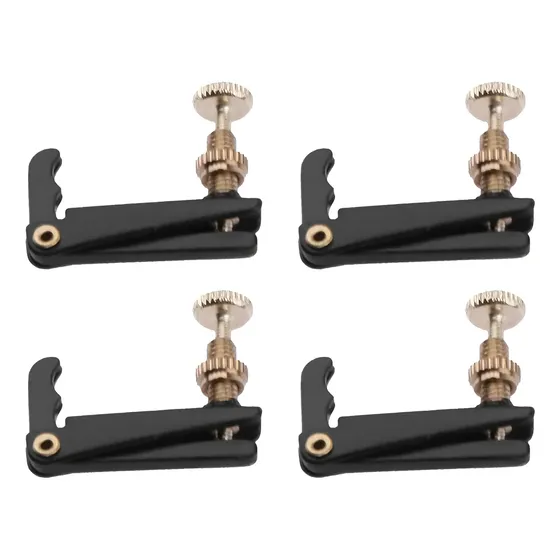 Micro Afinador Para Violino 4x4 Kit Com 4 Peças Cor Preta