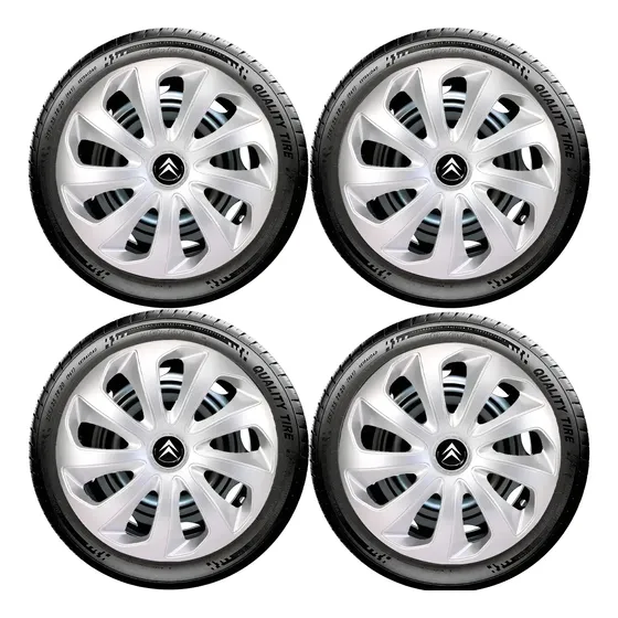 Jogo Calota Aro 15 Citroen C3 / C4 / Picasso / Pallas