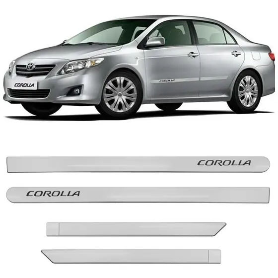 Friso Lateral Corolla 08 09 10 11 2012 2013 Prata Super Nova