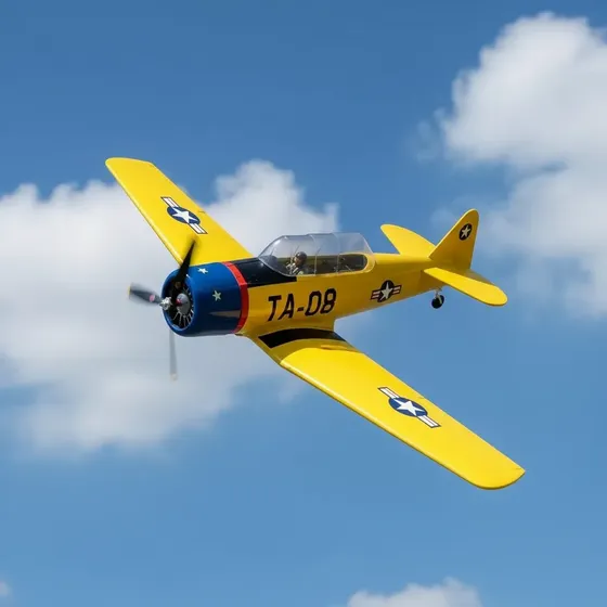 Kit Do Aeromodelo North American T-6 Movido À Elástico