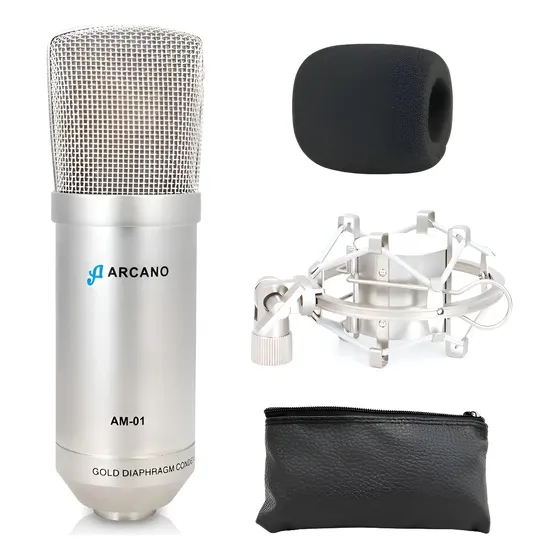 Microfone Arcano P/ Estúdio Am-01 Condensador