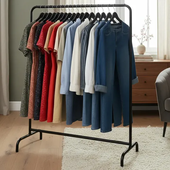 Arara Roupas 100% Aço 150cm Altura Por 100cm De Comprimento